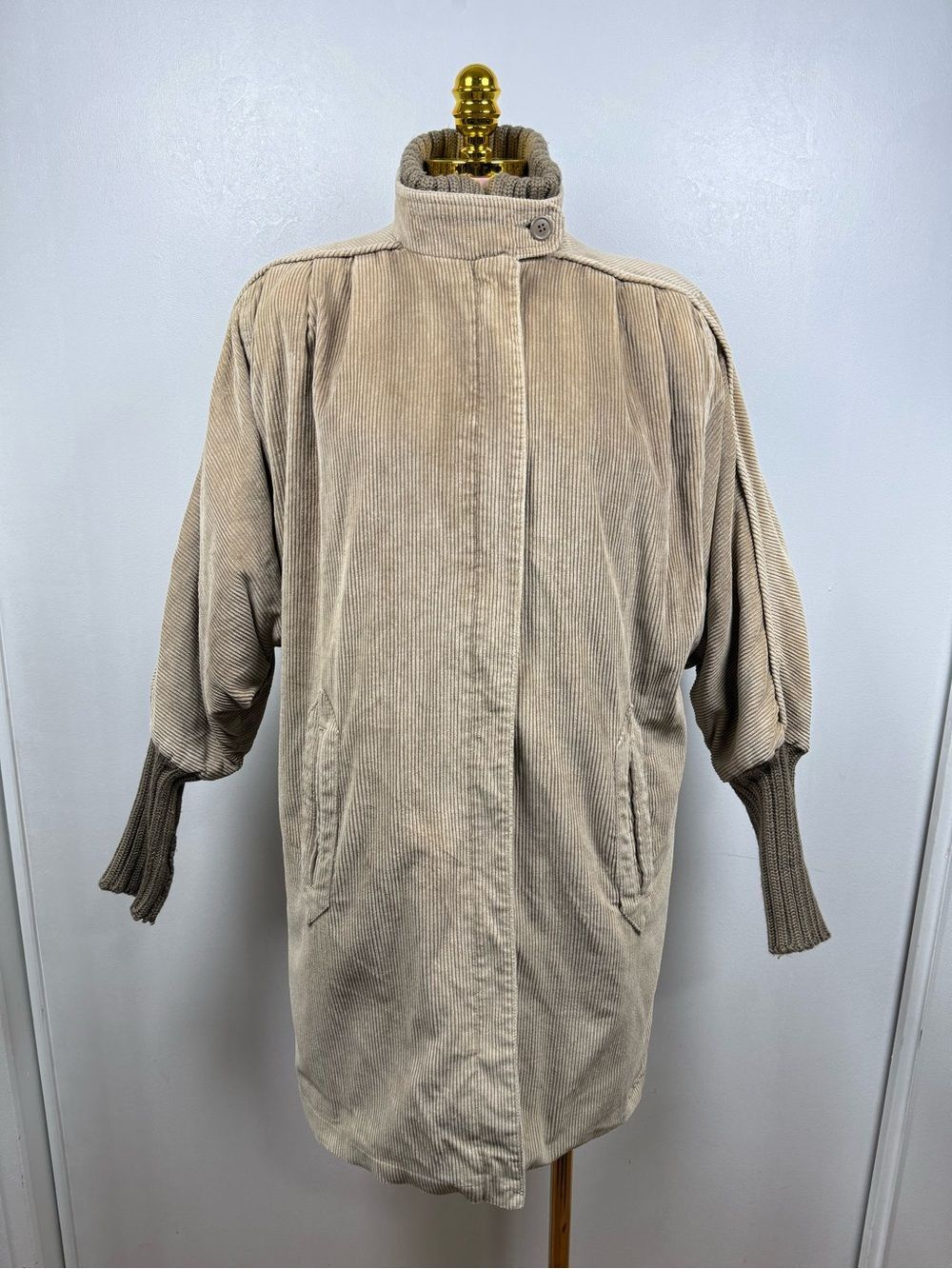Vintage Foxrun Two Corduroy Coat Beige Jacket Size L
